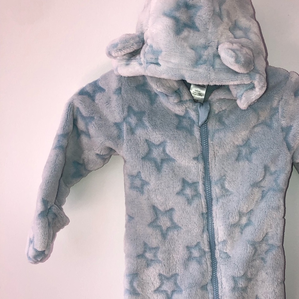 Blue snowsuit